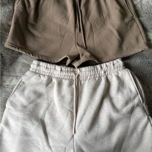 Always You Cream Fleece-Lined Waistband Shorts